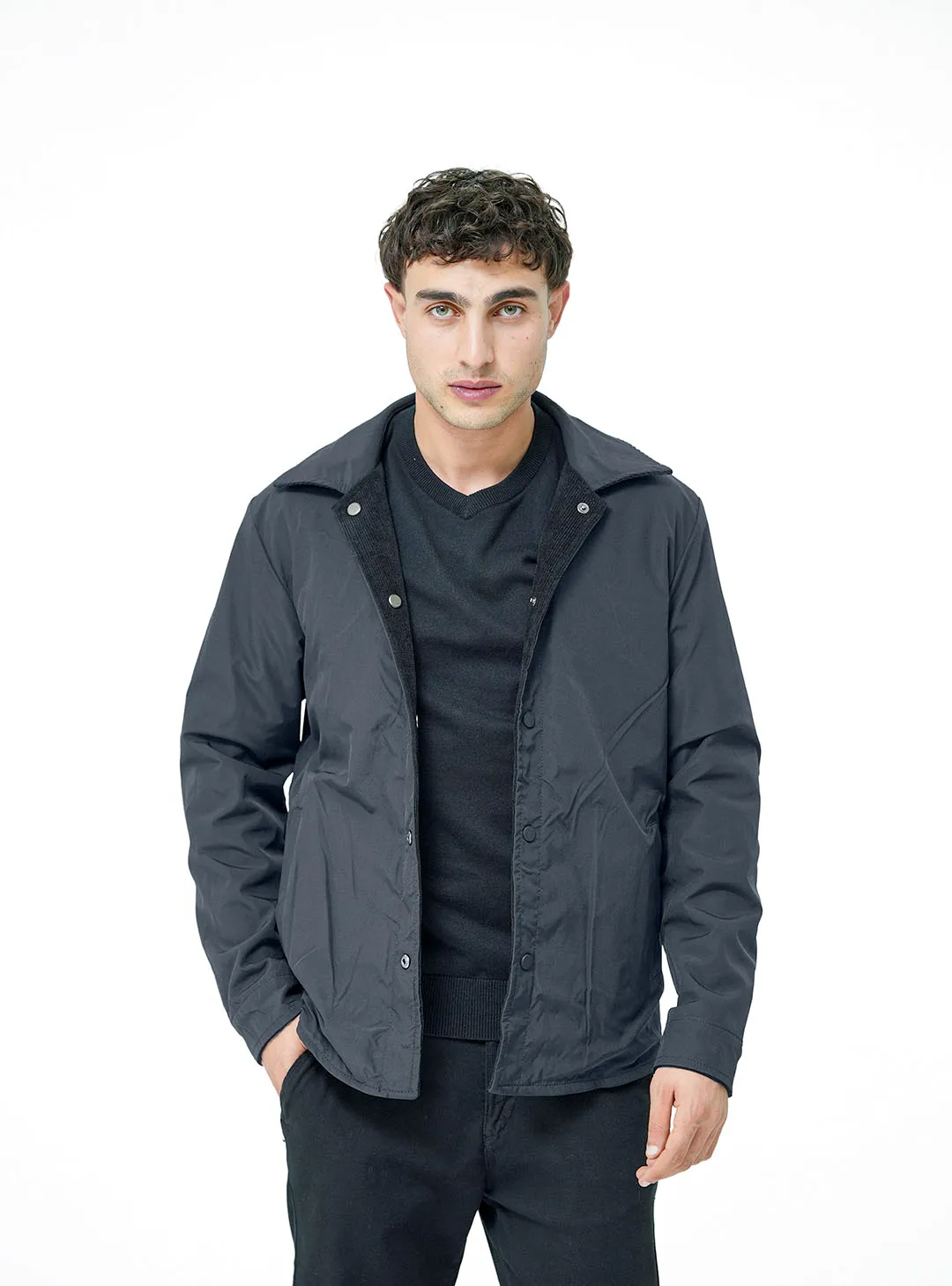 Blouson col chemise d.face